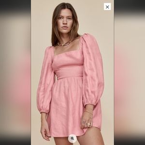 NWOT Reformation Brodie Backless Linen Dress